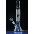 Double Tree Perc Beaker Hookah Glass Pipe for Smoking (ES-GB-393)